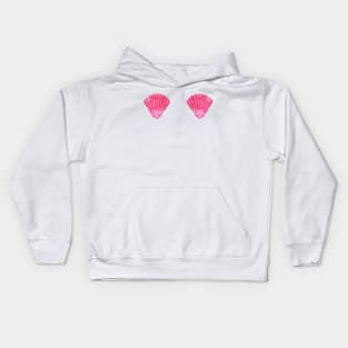 Pink Sea Shells Kids Hoodie